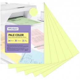 Бумага А4 80г/м2 100л OfficeSpace 'Pale Color', желтая