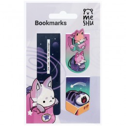 Набор магнитных закладок для книг 3шт MESHU 'Catbox' 