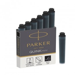 Патрончики чернильные ЧЕРНЫЕ МИНИ 0,5мм/PK CART QINK SHRT BLACK BOX 6