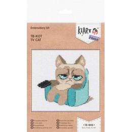 Набор для творчества 'ТВ-кот', вышивка, 11*12,5см, Klart