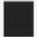 Скетчбук 170*200мм 20л, гребень, 'Sketchbook black' ПОЛИНОМ, блок 100г/м2, бумага черная
