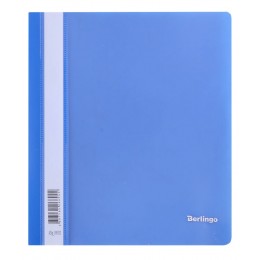 Папка-скоросшиватель А5 прозрачный верх синяя 180мкм BERLINGO
