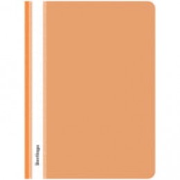 Папка-скоросшиватель А4 прозрачный верх оранжевая 180мкм BERLINGO