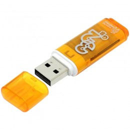 Карта памяти 32Gb Smart Buy 'Glossy' USB 2.0, Flash Drive, оранжевая