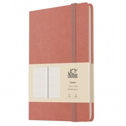 Бизнес-блокнот А5 96л линия 'Joy Book. Малиновый латте' ЭКСМО, иск.кожа, на резинке