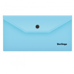 Папка-конверт на кнопке С6 аквамарин, 'Instinct' 180мкм BERLINGO