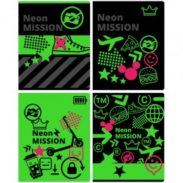 Тетрадь 48л А5 линия 'Neon Mission' BG