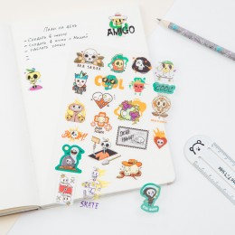 Наклейки 'Horror' 10*21см, ПВХ, 24 наклейки