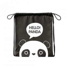 Сумка-мешок для сменной обуви КОКОС 'Panda' 36*44см, полиэстер