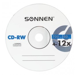 CD-RW диск, SONNEN 4-12x (1шт)