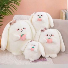  Игрушка мягкая 'Зайка с фруктом' 20см, плюш