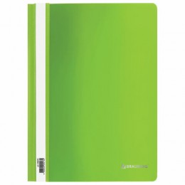 Папка-скоросшиватель А4 прозрачный верх салатовая 180мкм BRAUBERG