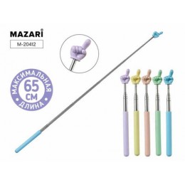 Указка телескопическая с пальцем MAZARI, максимальная длина 65см, пастель
