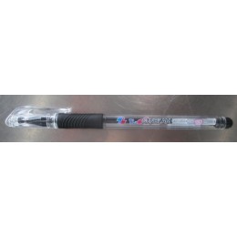 Ручка гелевая 0,5мм черная SUNBEAM, грип, игольчатый стержень