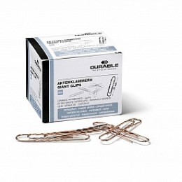 Скрепки 77мм 100шт омедненные DURABLE