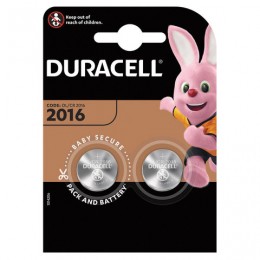 Батарейки DURACELL Lithium, CR2016, литиевые, КОМПЛЕКТ 2 шт, в блистере