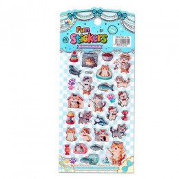 Наклейки 'Котики' 10*22см, Кн741, Гранит