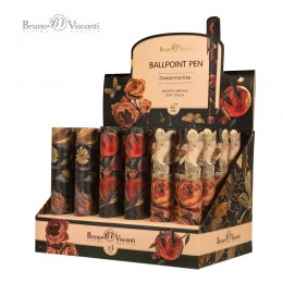 Ручка подарочная шариковая Bruno Visconti DreamWrite 'Flora. Black night', синяя, 0,7мм, футляр-туба