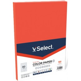 Бумага А4 80г/м2 100л VSelect, ярко-красная