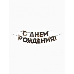 Гирлянда 'С Днём Рождения!', мужская, длина 250 см