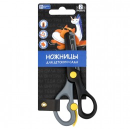 Ножницы 13,5см детские ФЕНИКС+ 'Суперкот', асимметричные, с возвратным механизмом