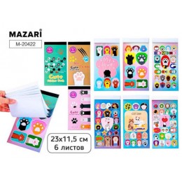 Альбом наклеек 'Лапки' 23*11.5см, 6л, MAZARI