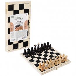 Игра настольная 'Шахматы', ТРИ СОВЫ, обиходные, деревянные с деревянной доской 29*29см