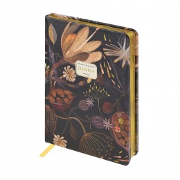 Ежедневник А5+ 120л 'Ночные цветы' Bruno Visconti, кожзам, золотой срез