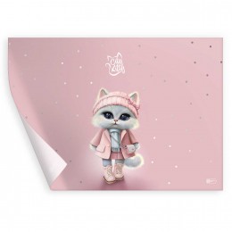 Пленка для труда 50*70см 'Кошечка в пальто' ФЕНИКС+, 130мкм, ПВХ
