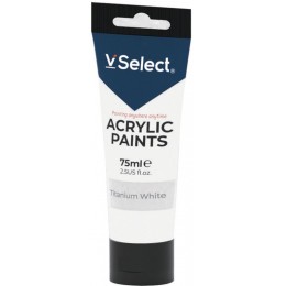 Краска акриловая 75мл VSelect Белила титановые, туба