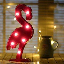 Ночник 'Фламинго', LED, отверстие для крепления на стену, питание: 2 батарейки АА, 30x15x3 см