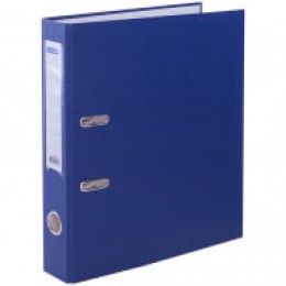 Папка-регистратор 5см синяя OfficeSpace, бумвинил, с карманом на корешке
