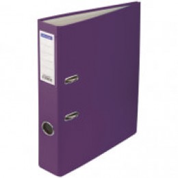 Папка-регистратор 5см фиолетовая OfficeSpace, бумвинил, с карманом на корешке