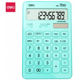 Калькулятор 12 разрядов настольный DELI 'Touch' голубой, 175*108мм