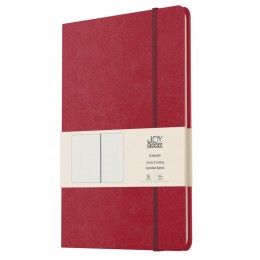 Бизнес-блокнот А4- 96л клетка 'Joy Book. Пряное вино' ЭКСМО, иск.кожа, на резинке