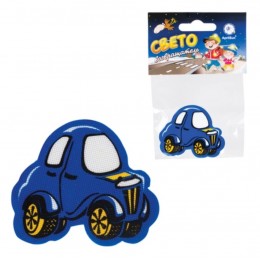 Брелок-подвеска СВЕТООТРАЖАЮЩИЙ 'Машинка синяя', 55х50 мм