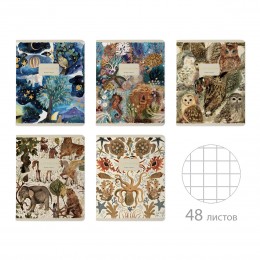 Тетрадь 48л А5 клетка 'Fauna' Bruno Visconti