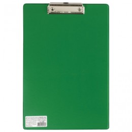 Папка-планшет с прижимом А4 картон/ПВХ зеленый BRAUBERG 'Comfort', (230*350мм) 