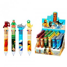 Ручка шариковая 10ти цветная 0,7мм MAZARI 'Итал.Мем'