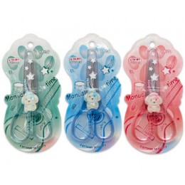 Ножницы 11,5см детские INTELLIGENT пластик.чехол с фигуркой