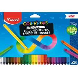 Карандаши 24цв MAPED 'Color Pep's Infinity', из ударопрочного грифеля, треугольные