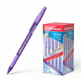 Ручка шариковая 0,7мм фиолетовая ERICH KRAUSE 'R-301 Violet Stick<br>Grip'