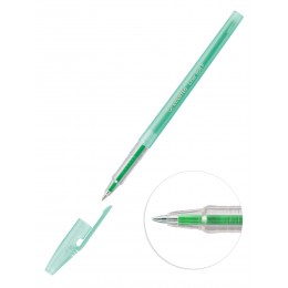 Ручка шариковая зеленая STABILO 'Liner 808 F', дымчатый корпус