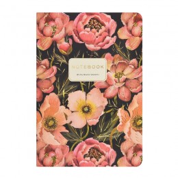 Тетрадь 40л А5 клетка 'Флора. Розовые цветы' Bruno Visconti
