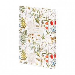 Блокнот А5 80л клетка 'Flora. Луговые травы' АЛЬТ, тв.обложка, сшивка