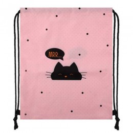 Сумка-мешок для сменной обуви КОКОС 'Sweetest cat' 36*44см, полиэстер