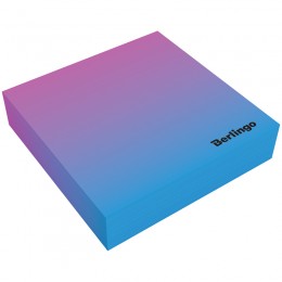 Блок для записей декоративный 8,5*8,5*2см 200л, склейка, 'Radiance' BERLINGO, голубой/розовый