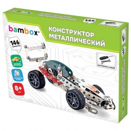 Конструктор металлический BAMBOX 'Гоночный болид', с подвижными деталями, 146 элементов