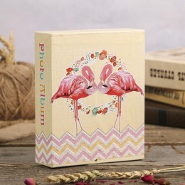 Фотоальбом на 40 фото 10*15 см 'Фламинго в цветах' блёстки, в коробке МИКС 17*14*5 см 3725072