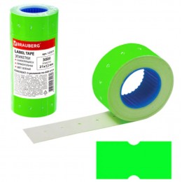 Лента для этикет-пистолетов 21*12мм зеленая, прямоуг. BRAUBERG 1строч. к пист.290435
